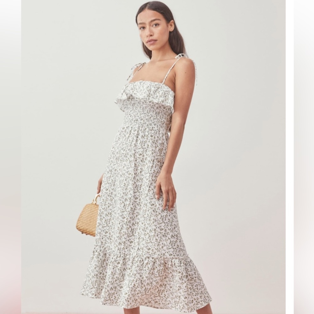 REFORMATION Tie Strap Midi-Removable Straps!